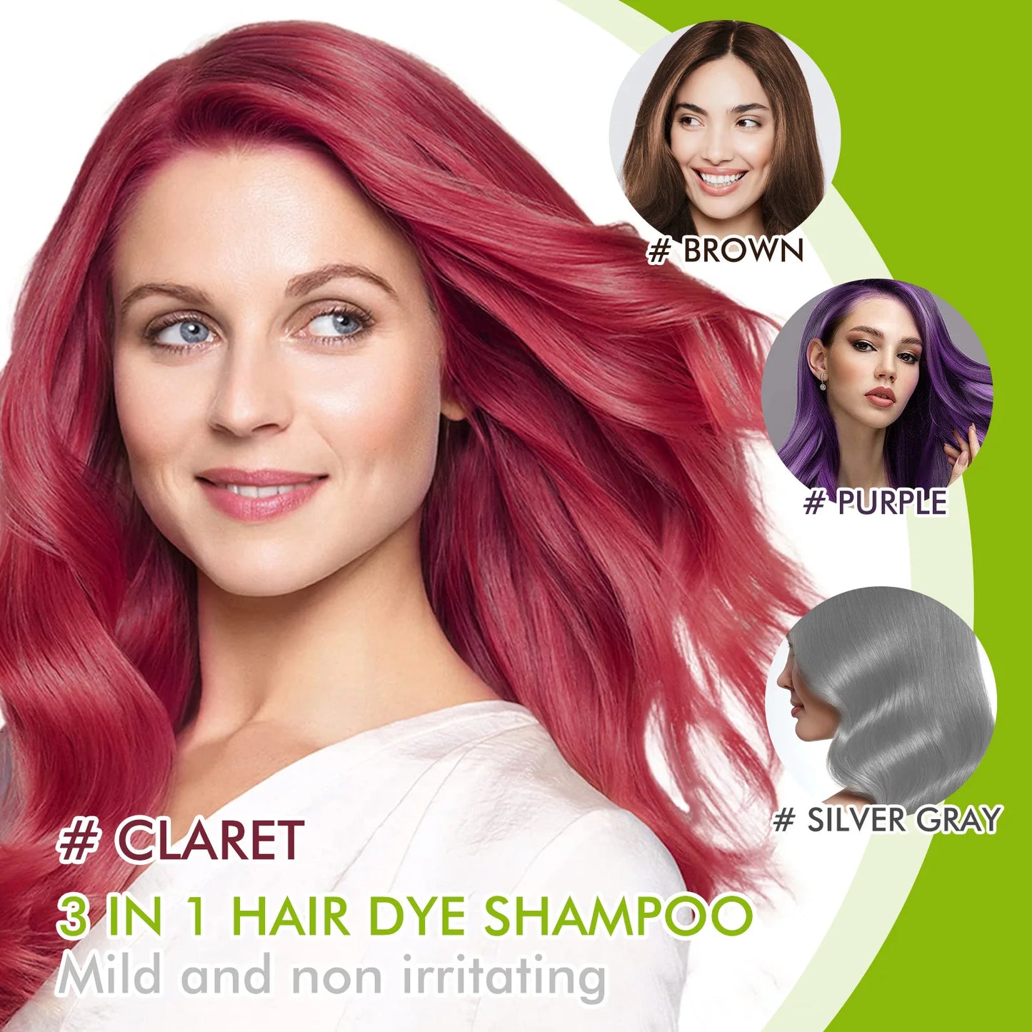 Hoegoa 100ml Hair Dye Shampoo Natural Coloring Fashion Hair Styling Covering Gray White Treatment Permanent Hair Dyeing Shampoo