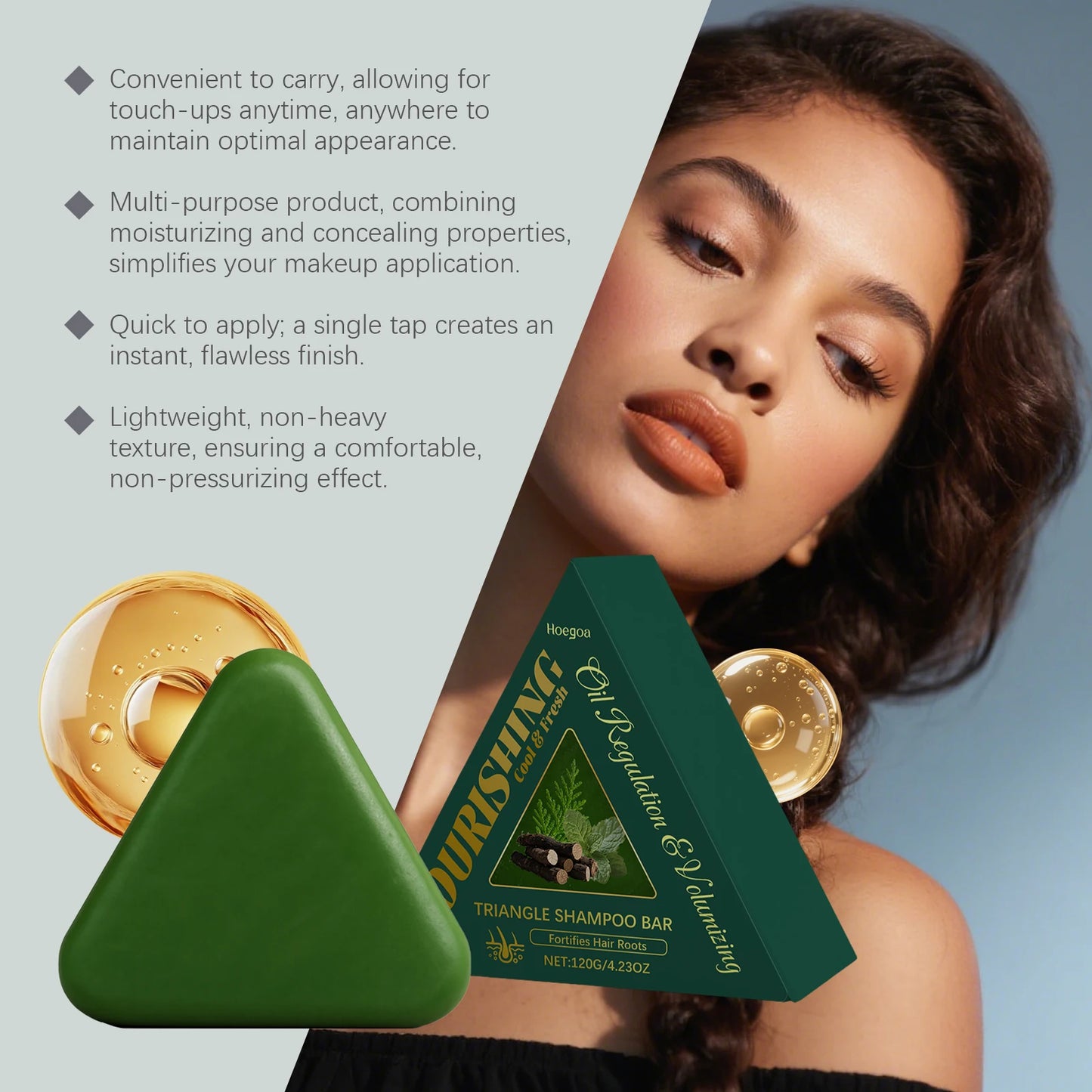 Platycladus Shampoo Bar Cleansing Scalp Oil Control Anti Itch Strengthen Root Nourish Hair Follicles Polygonum Multiflorum Soap