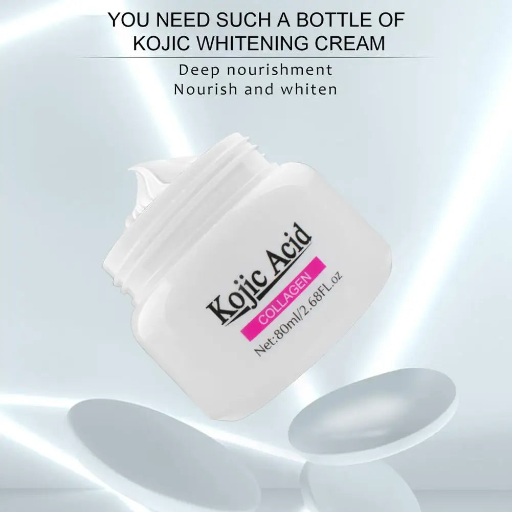 Collagen Kojic Acid Cream Facial Serum Moisturizing Nourish Damaged Bright Cream For Skin Care Repair Kojic Acid Face Cream 80ml