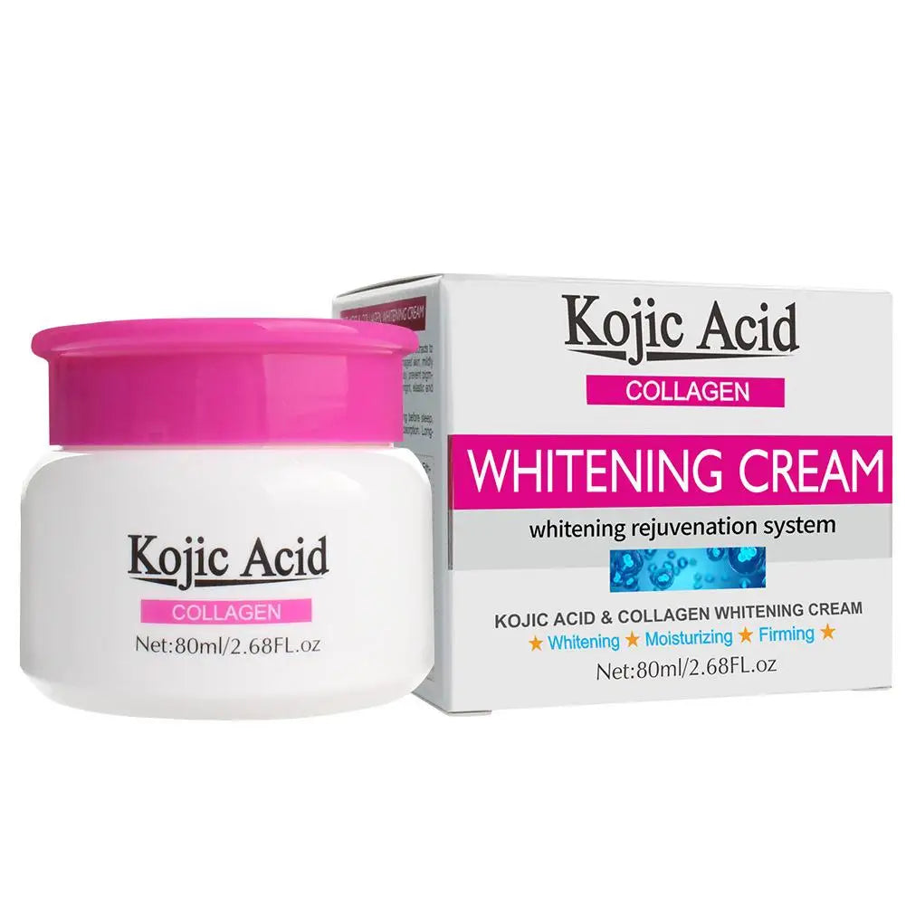 Collagen Kojic Acid Cream Facial Serum Moisturizing Nourish Damaged Bright Cream For Skin Care Repair Kojic Acid Face Cream 80ml