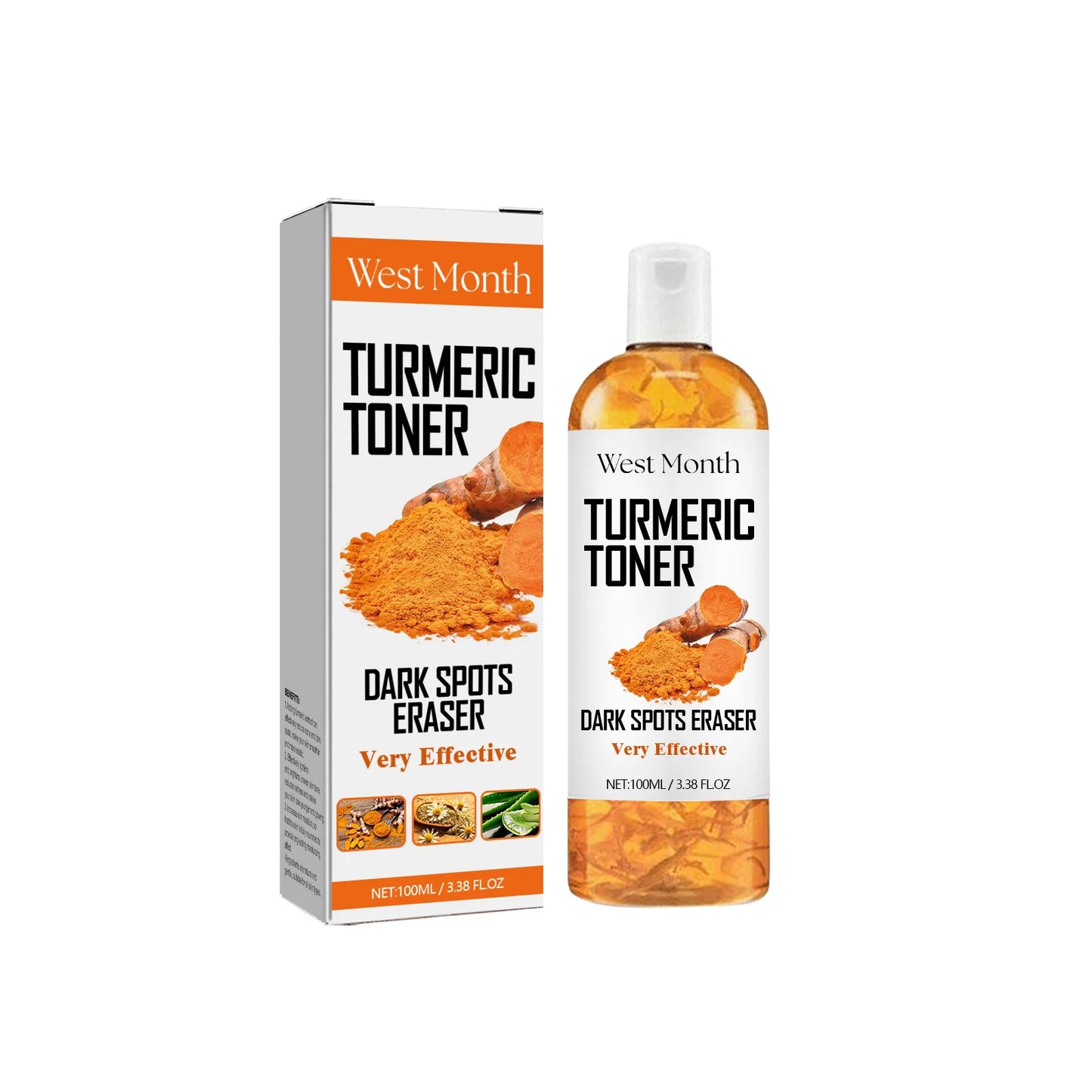 West&Month Turmeric Face Care Series Pore Minimizer Exfoliator Reducing Acne Brightening Dark Spot Remove Facial Hydrating Toner
