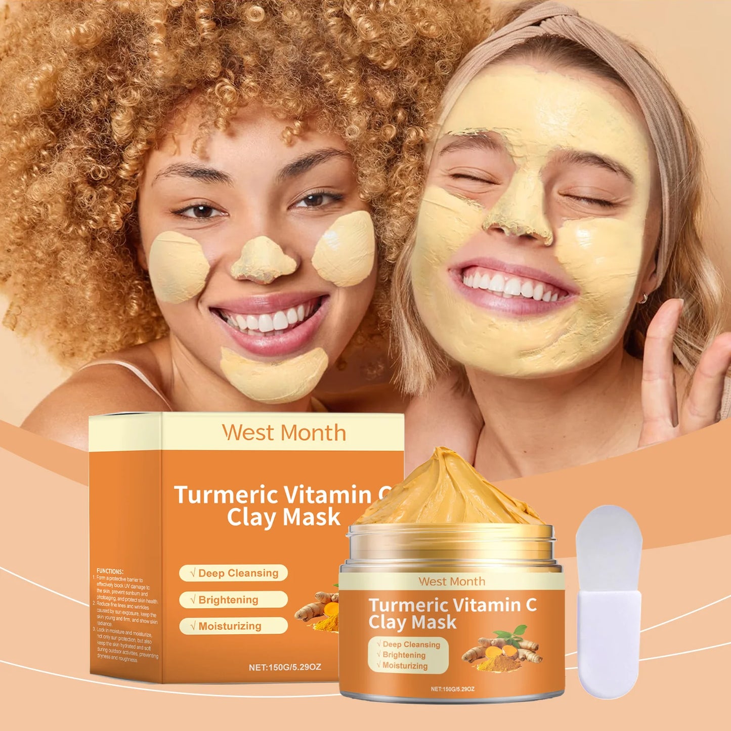West&Month Turmeric Face Care Series Pore Minimizer Exfoliator Reducing Acne Brightening Dark Spot Remove Facial Hydrating Toner