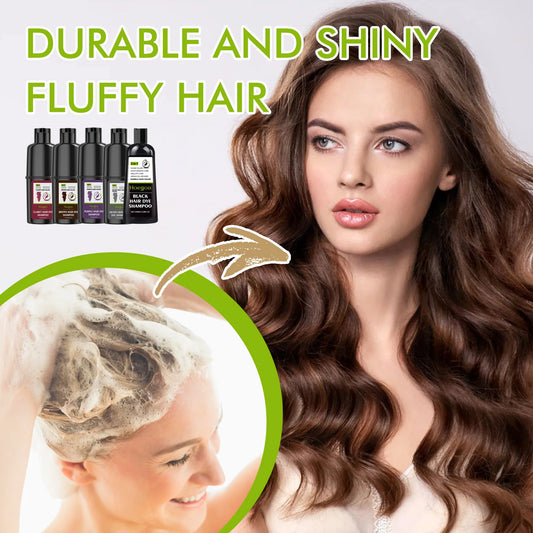 Hoegoa 100ml Hair Dye Shampoo Natural Coloring Fashion Hair Styling Covering Gray White Treatment Permanent Hair Dyeing Shampoo