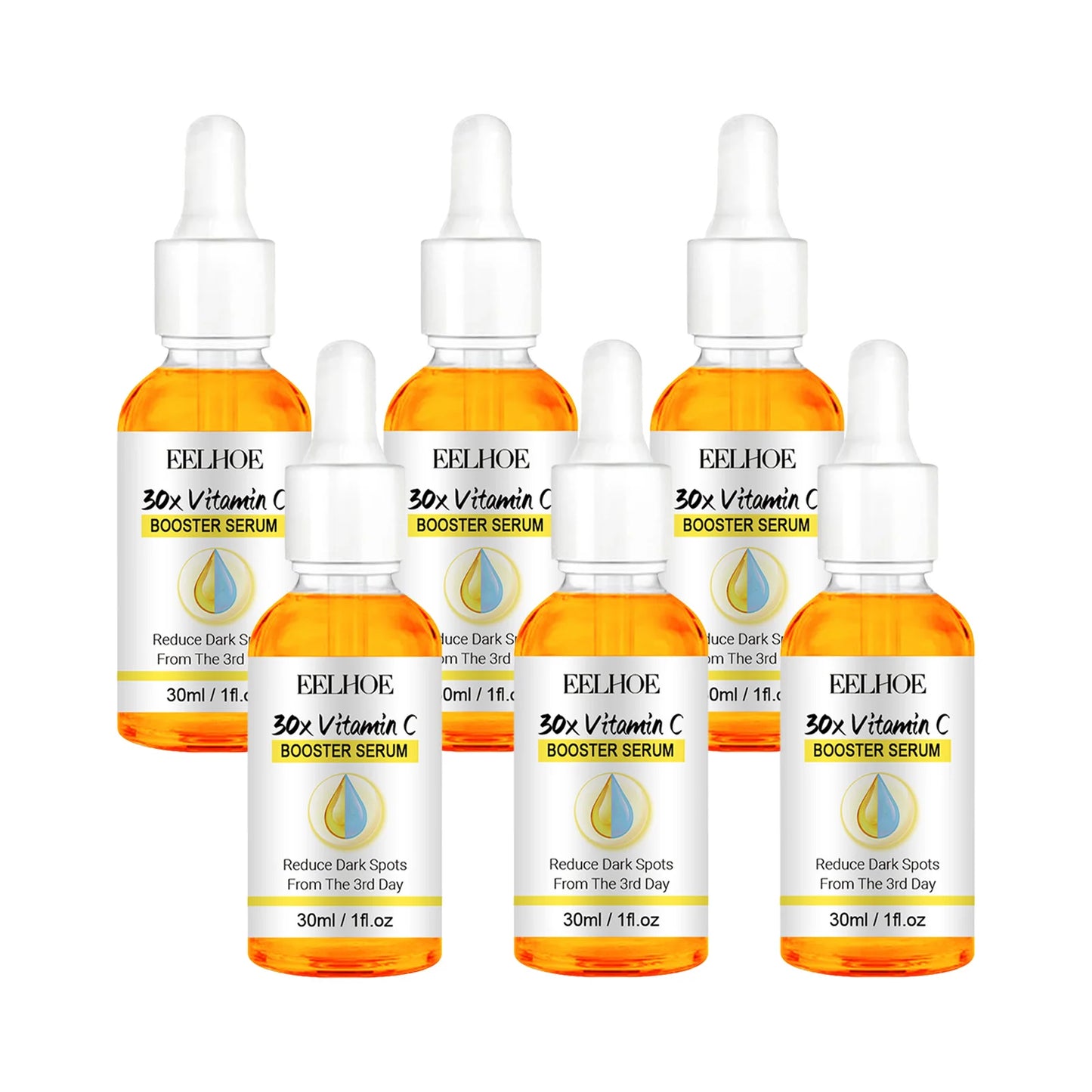 EELHOE Vitamin C Booster Serum Reduce Dark Spots Brightening Even Skin Tone Moisturizing Hydrating Essence Daily Facial Care
