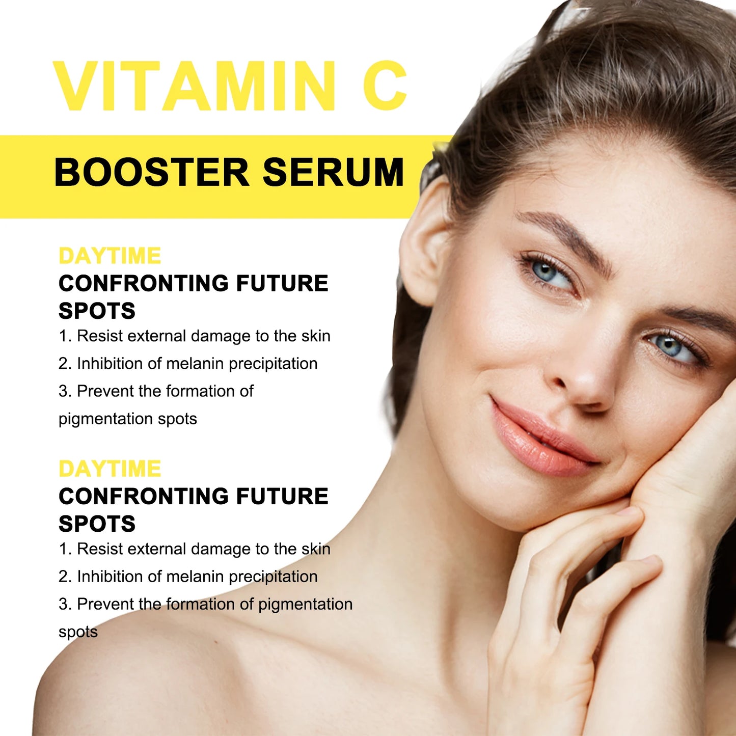 EELHOE Vitamin C Booster Serum Reduce Dark Spots Brightening Even Skin Tone Moisturizing Hydrating Essence Daily Facial Care