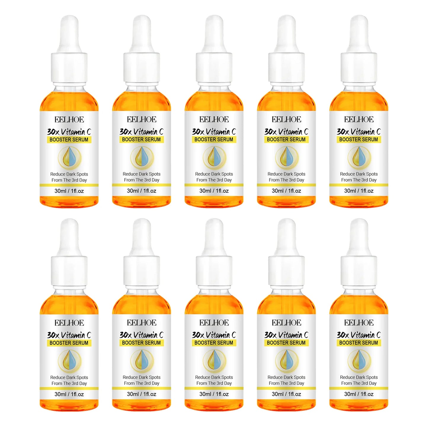EELHOE Vitamin C Booster Serum Reduce Dark Spots Brightening Even Skin Tone Moisturizing Hydrating Essence Daily Facial Care