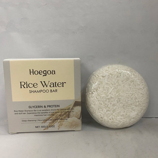 Rice Water Shampoo Bar For Hair Growth, Moisture & Shine Anti Hair Soap Bar, Root White Coverage Hair Darkening Shampoo Bar 60g