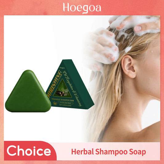 Platycladus Shampoo Bar Cleansing Scalp Oil Control Anti Itch Strengthen Root Nourish Hair Follicles Polygonum Multiflorum Soap